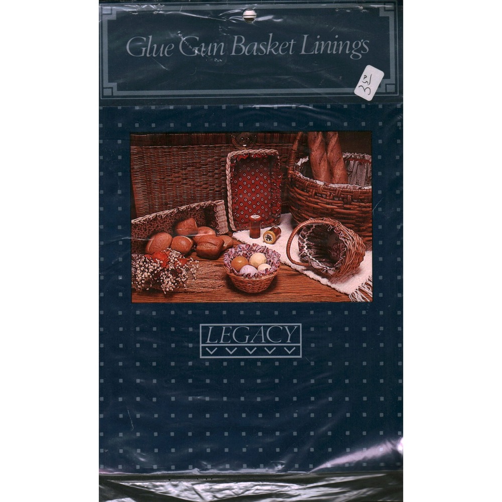 Legacy Glue Gun Basket Linings Vintage Sewing Craft Pattern DIY Home Decor